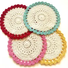 Sousplat Supla Suplat Centrinho de Mesa Colorido de Crochê Decoração Cozinha Jantar Crochet Chá Casa