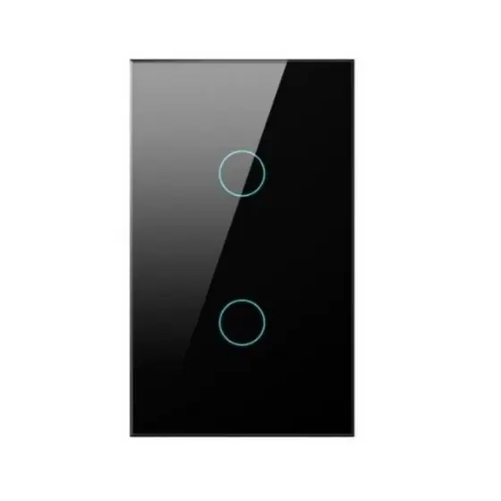 Interruptor Vidro Sem Neutro Wifi E Rf 2 Botões Tuya Smart
