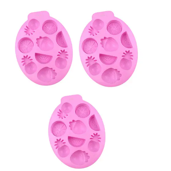 3 Moldes Frutas Tropicais Desmolde Fácil Gelo Gesso E Resina