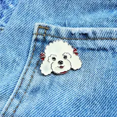 Botton Cachorrinho Poodle Pin Broche Aço Inox Pet Pingente Crocks