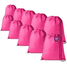 Kit 10x Mochilas tipo Saco Gym Sack em TNT Premium 33x40cm Marino TopGet