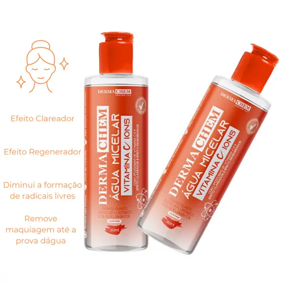 Skin Care Kit 02un Água Micelar limpeza facial Cuidado com a pele
