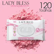 Kit com 4 Lenços/Toalhas Umedecidas Demaquilante LadyBless c/ 30 Toalhas Cada – Tampa FlipTop