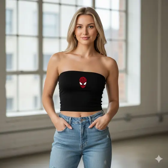 Top Tube Tomara que Caia cropped feminino moda homem aranha coração desenhos estampas verão cores GEEK Capitão america