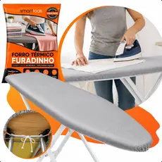 Forro Térmico Capa para Tábua de Passar Roupa Aluminizada e Acolchoada Com Espuma para Passar Roupas