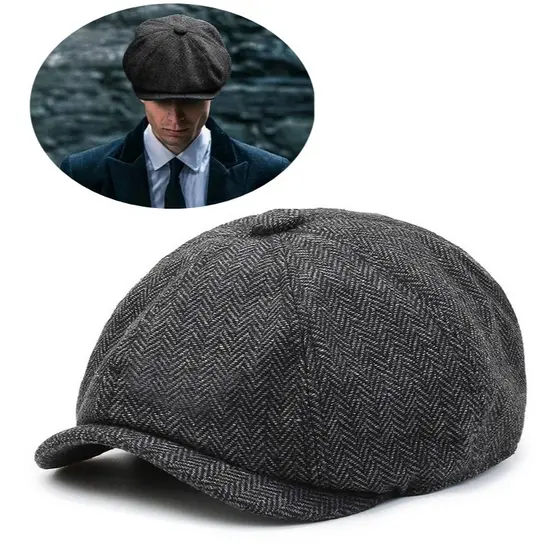Gorro Boina Boné Chapéu Peaky Blinders Gatsby Inglesa Thomas Shelby Masculino