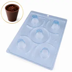 Forma Especial Copinho Licor BWB 3 Partes Silicone 5 Cavidades Chocolate