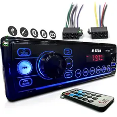 Rádio Som Automotivo Mp3 Player 1 Din Bluetooth 2 USB Aux Pen Drive Cartão SD FM Rádio Som Universal