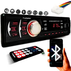 Rádio Som Automotivo MP3 C/ Bluetooth USB Aux Pen Drive 1 Din