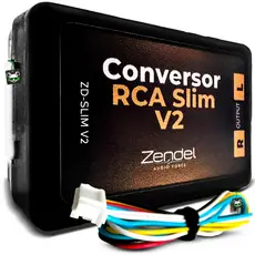 Conversor Rca Remoto Slim V2 Zendel Som Automotivo Amplificador