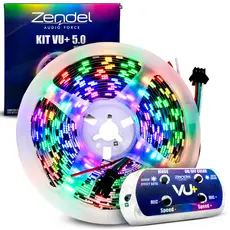Kit Central Vu+ Fita LED RGB Digital Ritmico Strobo 2,5m ou 5m Zendel