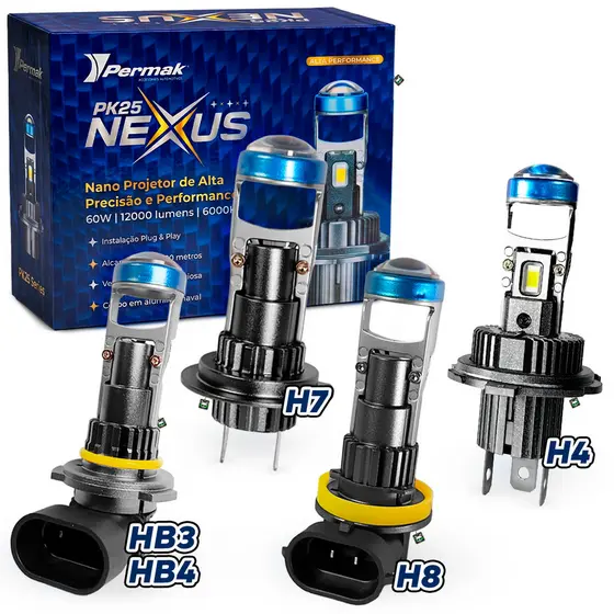 Par Lâmpada Ultra Led Nano Projetor 60W 12000lm 6000K Nexus PK25 Permak