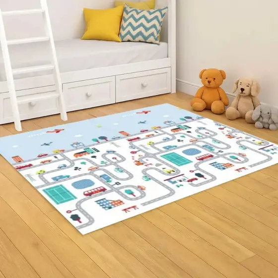 Tapete tatame Infantil Dobrável Dupla Face para Bebê 150x200cm, Isolante e Antiderrapante