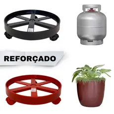 Suporte para Botijão de Gás Vaso de Plantas e Galão de Água com Rodinha Super Resistente