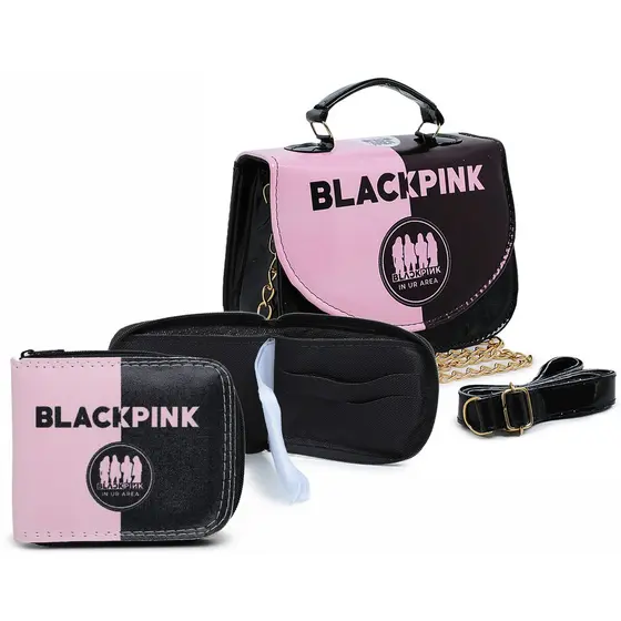 Kit Bolsa Luxo Com Carteira Blackpink