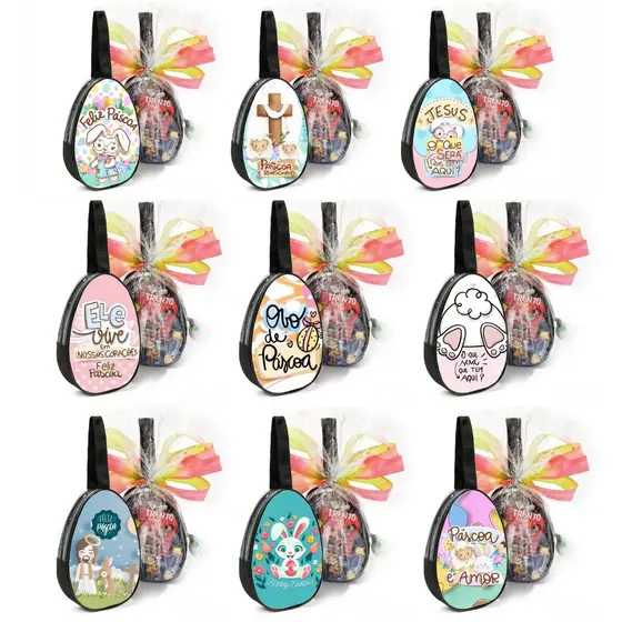 Bolsinha Ovo de Páscoa Nécessaire Oval / Escolha o Tema