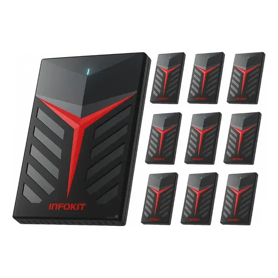 Kit Atacado 10 Case Externo Para HD e SSD Sata 2.5"  Usb 3.1 Gamer Led - INFOKIT