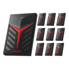 Kit Atacado 10 Case Externo P/ Hd Ssd 2.5  Usb 3.0 Gamer Led - ECASE-350
