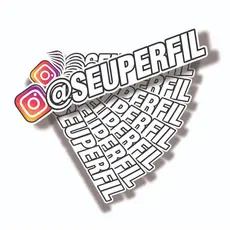 Adesivo personalizado com seu @ Insta Branco ou Holográfico para Carro Moto Notebook Capacete Bike