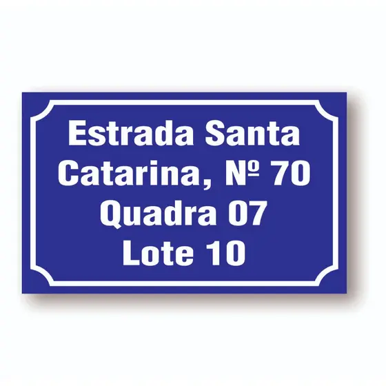 Placa de Endereço Residencial Personalizada Número Tamanhos