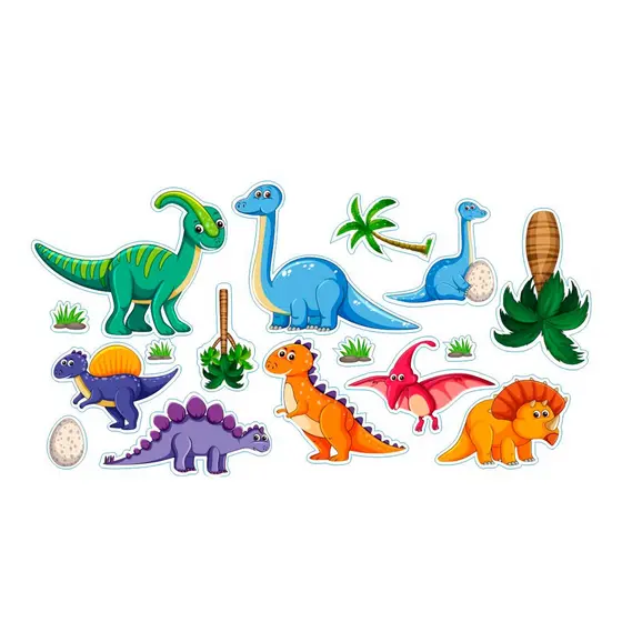 Adesivo Decorativo de Parede Infantil para Quarto de Criança e Bebê - Dinossauros Dino