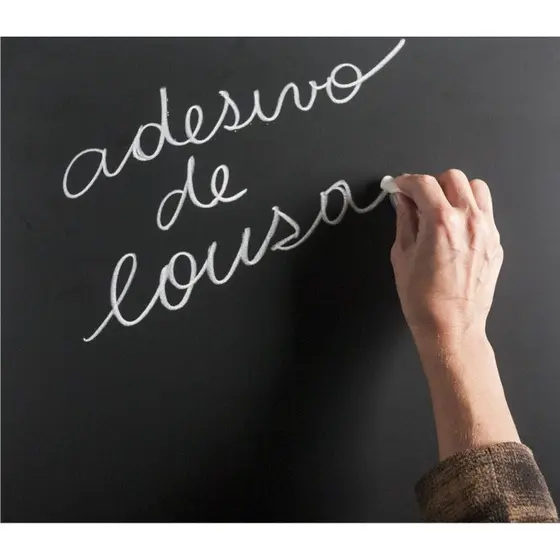 Adesivo Lousa quadro negro fosco, escritório, escola, lousa desenho criança, anotações, Brainstorm 100 X 50 Cm + 2 Giz