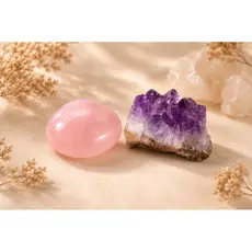 Coleção Harmonia / ametista / quartzo rosa/ cristal naturak / pedra natural