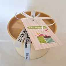 presente/ aniversário/ vela aromática/ lata colorida vela/ luva esfoliante