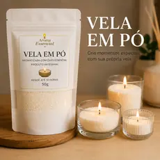 Luz em pó / Vela em Pó/ Aromatizada com Óleo Essencial / 130 gramas