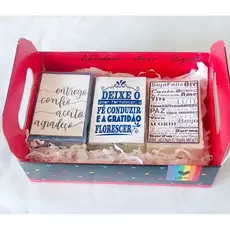 caixa lgvtqia+/ presente natal/ ano novo/ sabonete arruda c/ sal grosso/ sabonete sal / sabonete anil