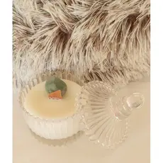 vela aromática/ vela com óleo essencial/ bombonier/ lemon grass/ bergamota/ laranja/ quartzo verde/ citrino/ cornalina