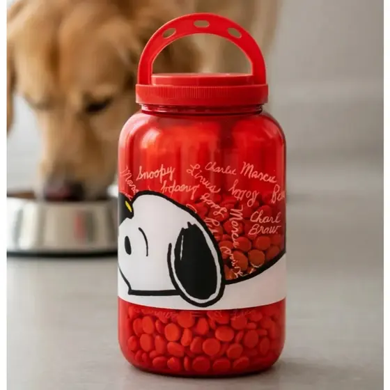 Pote Porta Petiscos Ração 3,6L ou 1,7LCachorro Gato Pet Com Alça Free BPA Organização