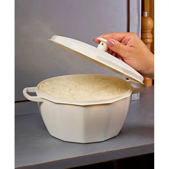 Panela de Microondas Com 3 Opções de Tamanhos Alimento Organização Cozinha