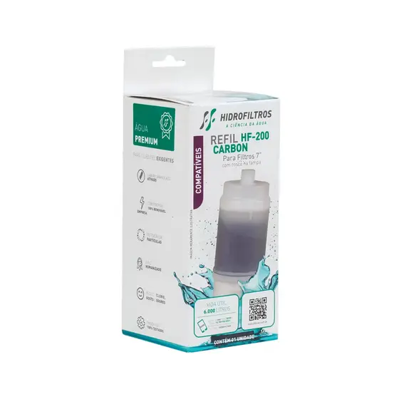 REFIL HF 200 ELEMENTO FILTRANTE PARA PONTO DE USO HIDROFILTROS