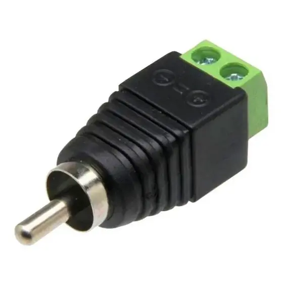 10 Conector Rca Macho Com Borne Para Cftv, Audio E Video