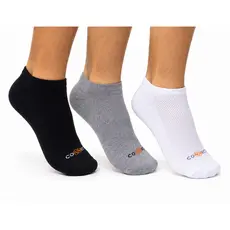 Kit 3 pares de meia soquete ventilação unissex