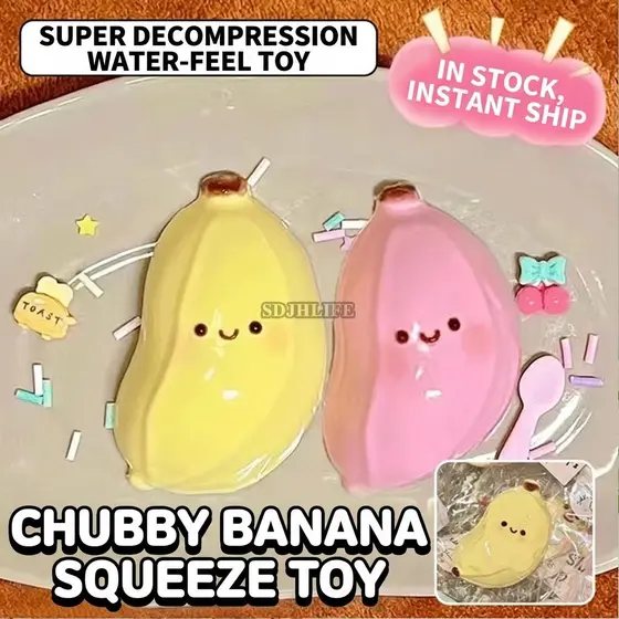 Brinquedo Banana Squeeze-Artefato De Descompressão De Sensação De Lama De Recuperação Lenta Para Alívio Do Estresse