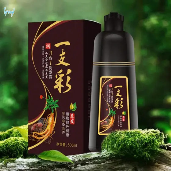 500ml Shampoo De Planta Natural Tintura De Cabelo Rápida Antiaderente Couro Cabeludo Ingrediente Seguro Para Mulheres Ho