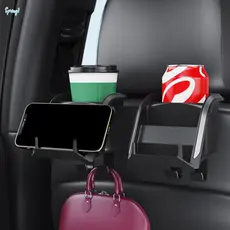 Ganchos Para Encosto De Cabeça De Carro-Suporte Multifuncional Telefone Armazenamento De Assento , Bolsa , Guarda-Chuva