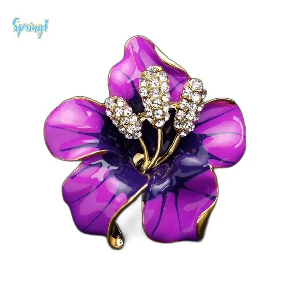 Pino De Broche De Flor De Cristal – Acessório De Festa De Casamento Em Liga Para Mulheres