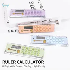 Calculadora De Régua Reversível De Estudante De Desenho Animado-Mini Papelaria Portátil Para Escola