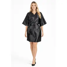 Robe De Cetim Manga Curta Salao / Noiva / Casamento