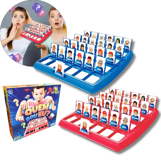Jogo quem sou eu educativo jogos de tabuleiro desafio adivinha diversão em familía