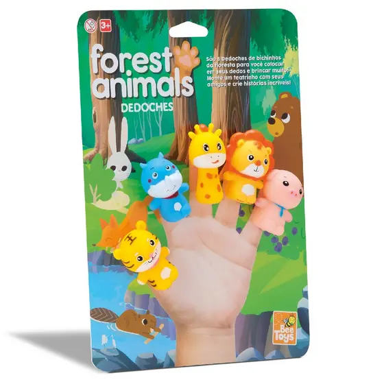 Fantoche De Dedo Dedoche Animais Da Floresta Bichinhos Brinquedo- Bee Toys
