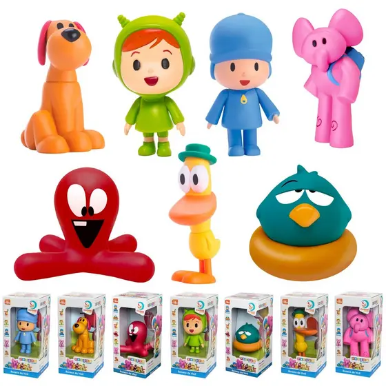 Bonecos Pocoyo E Sua Turma Brinquedo Em Vinil Nina Loula Pato Elly Sonequita Fred Pocoyo - Cardoso