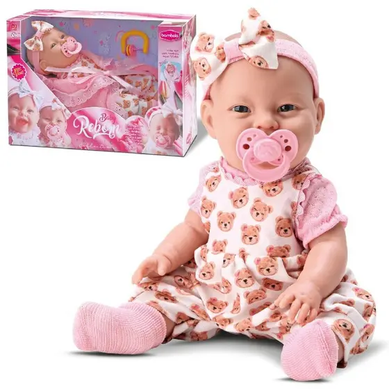 Boneca Bebê Reborn Recém Nascida Baby Premium Menina Com Chupeta E Manta - Bambola
