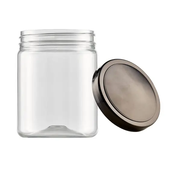 Pote Mantimentos Plástico PET - kit com 2 ou 3 potes de 650ml