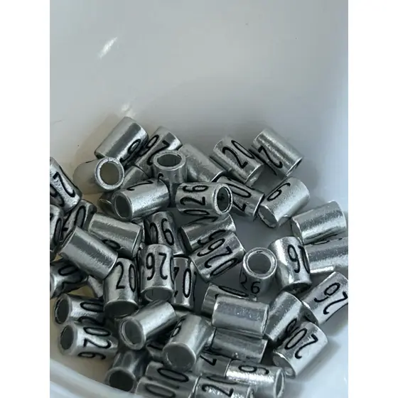 1 , 2 ou 5 Anilhas 2.2mm 2026 FECHADAS para FILHOTES de coleira, coleiro , ( papa capim), bigodinho, tizil. sibite ,Et