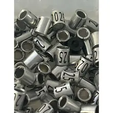 Anilhas 2.8mm ABERTAS alumínio Canário da terra, tico tico e azulão. ADULTOS