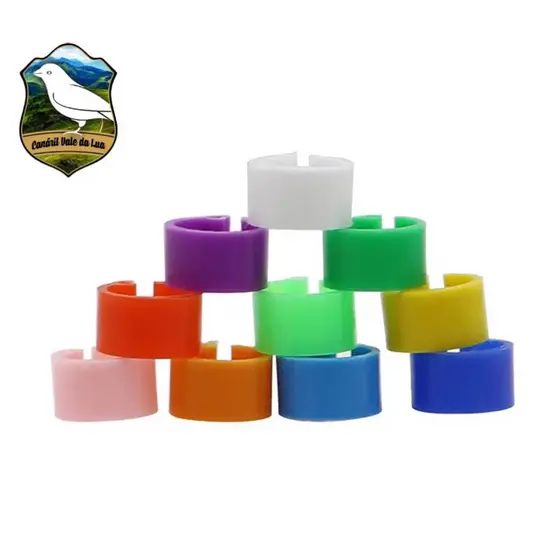 20 anilhas 8.0mm de click para pombos , codornas e aves de mesma medida.